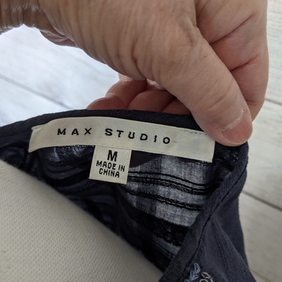 Max Studio blue size med. tunic, peasant, boho top - Picture 5 of 11